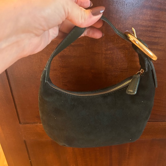 Madewell Suede Micro Buckle Hobo Bag -Luxury Forest color (NWT) - Picture 9 of 11